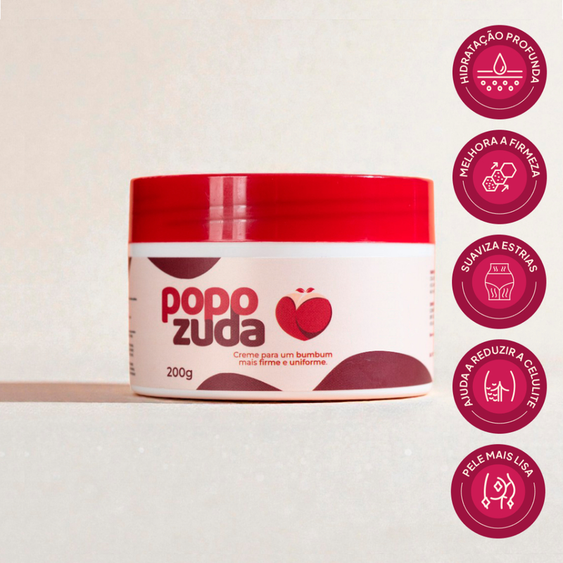 Popozuda Creme Corporal Termoativo para Estrias e Celulite 200g | Efeito Aquecimento